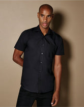 Kustom Kit Mens SS Tailored Poplin Shirt