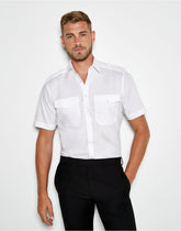 Kustom Kit Mens SS Tailored Pilot Shirt