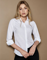 Kustom Kit Lady LS Tailored Poplin Shirt