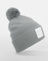 Beechfield Appliqué Patch Pom Beanie