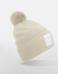 Beechfield Appliqué Patch Pom Beanie