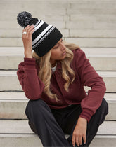 Beechfield Striped Fan Beanie