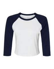 Bella Women's Micro Rib 3/4 Raglan Tee