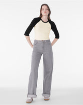 Bella Women's Micro Rib 3/4 Raglan Tee