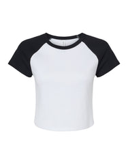 Bella Women's Micro Rib Raglan Baby Tee
