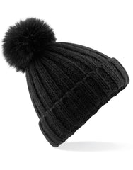 Beechfield Verbier Fur Pop Pom Beanie