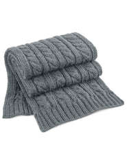 Beechfield Cable Knit Melange Scarf
