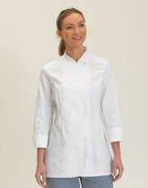 Dennys Ladies' LS Fitted Chef's Jacket