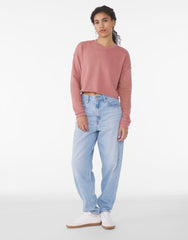 Bella Womens Cropped Fleece Sweat