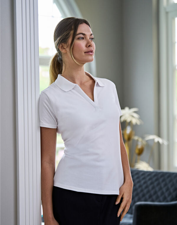 Tee Jays Womens Luxury Stretch V Polo