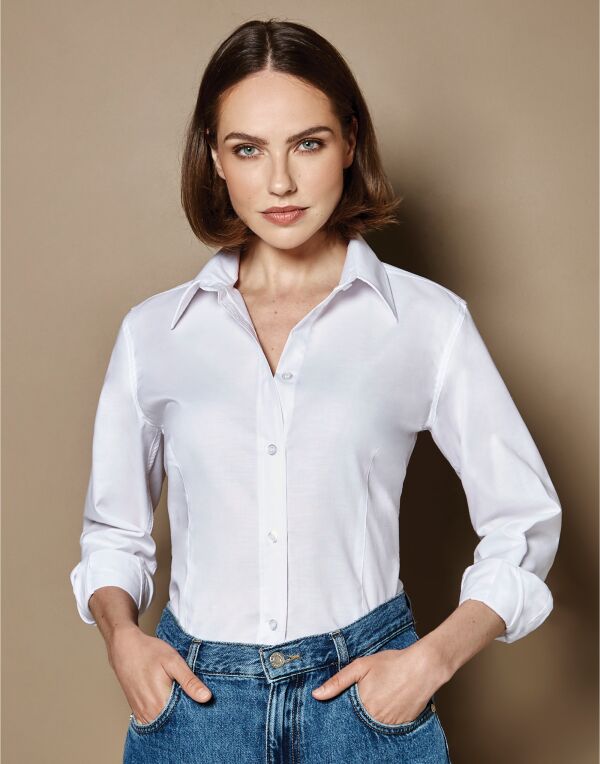 Kustom Kit Ladies LS Workwear Shirt