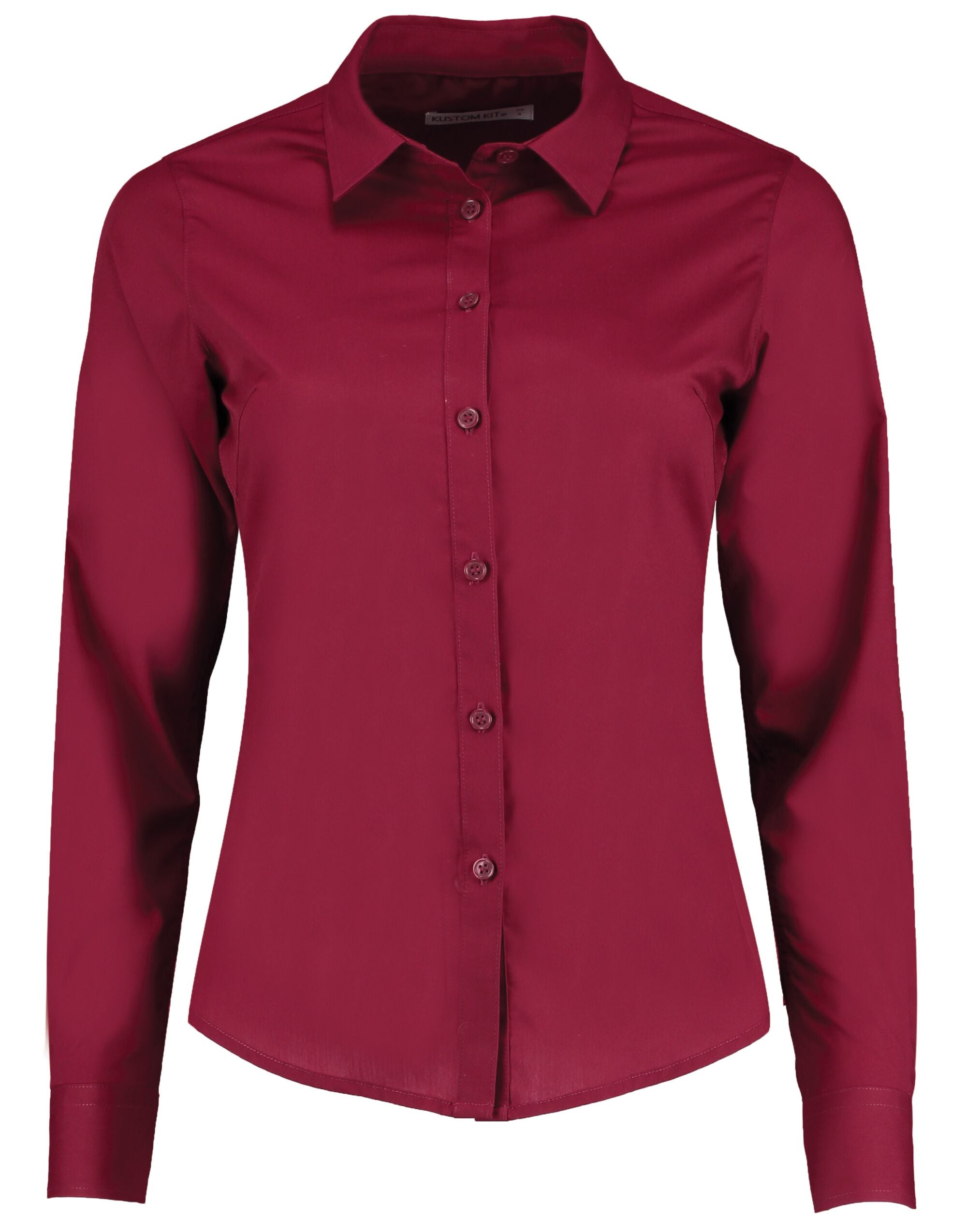 Kustom Kit Lady LS Tailored Poplin Shirt