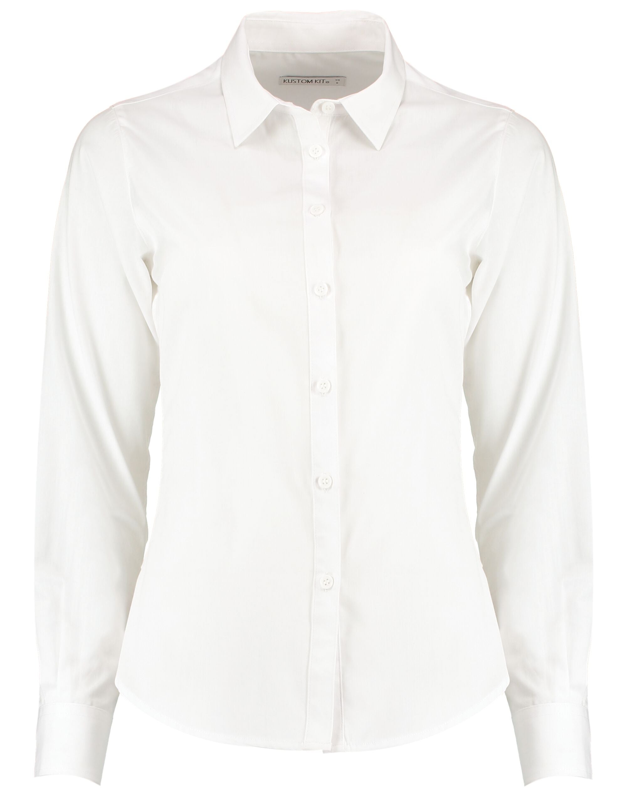 Kustom Kit Lady LS Tailored Poplin Shirt