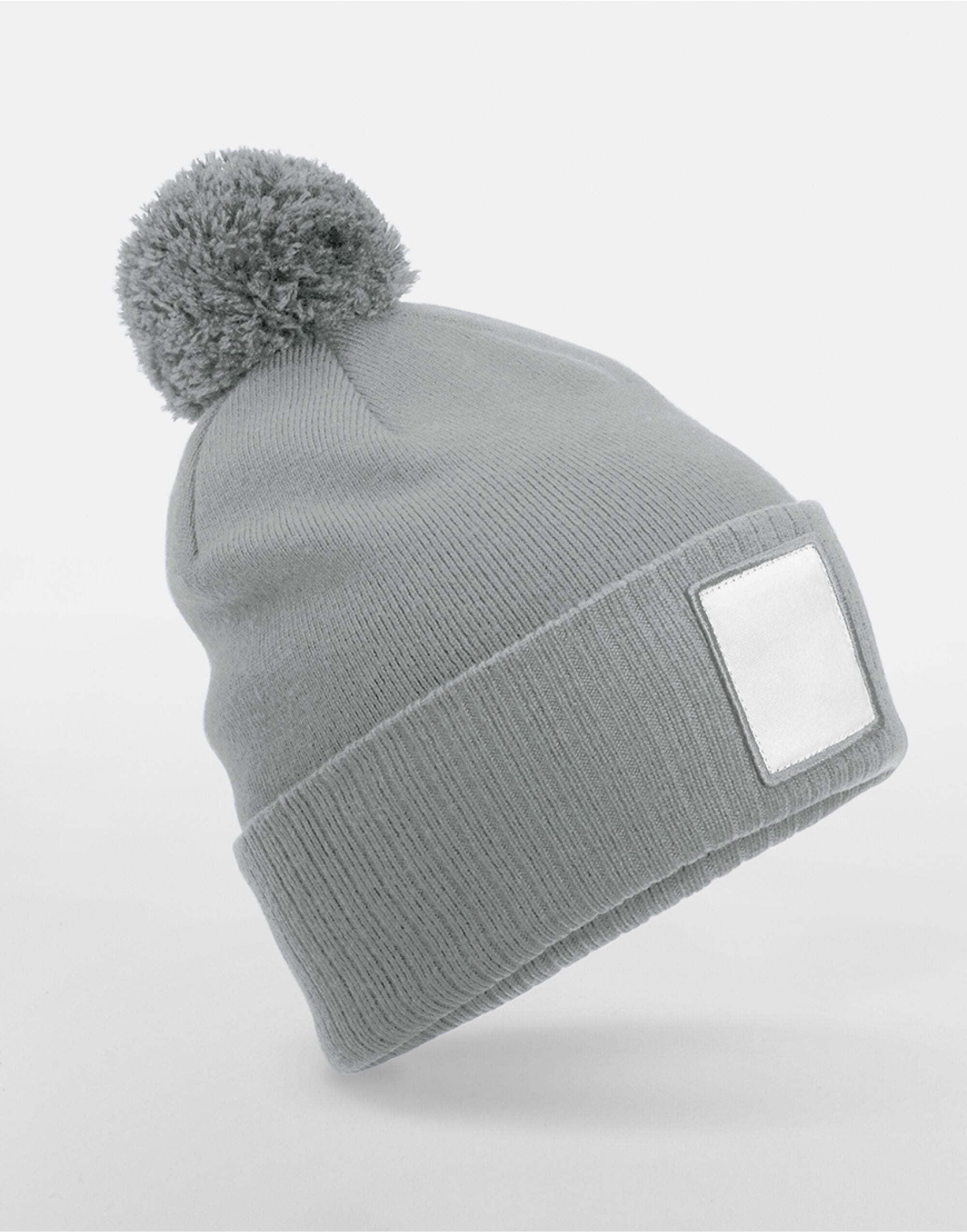 Beechfield Appliqué Patch Pom Beanie
