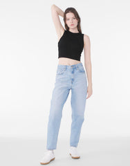 Bella Women's Micro Rib Muscle Crop Tank