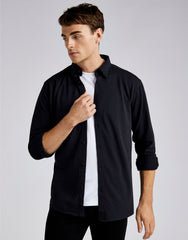 Kustom Kit Mens LS Superwash Pique Shirt