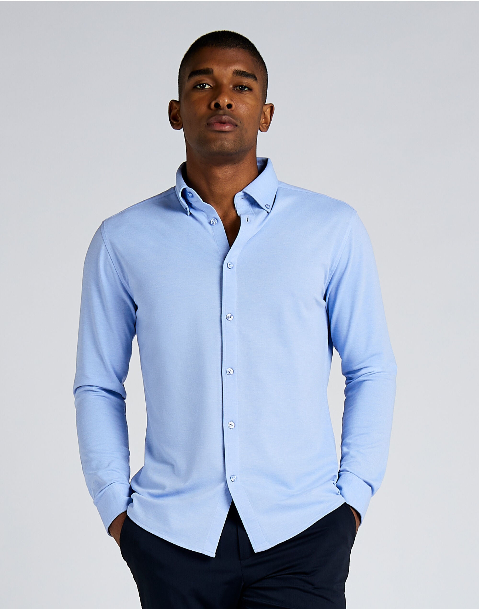 Kustom Kit Mens LS Superwash Pique Shirt