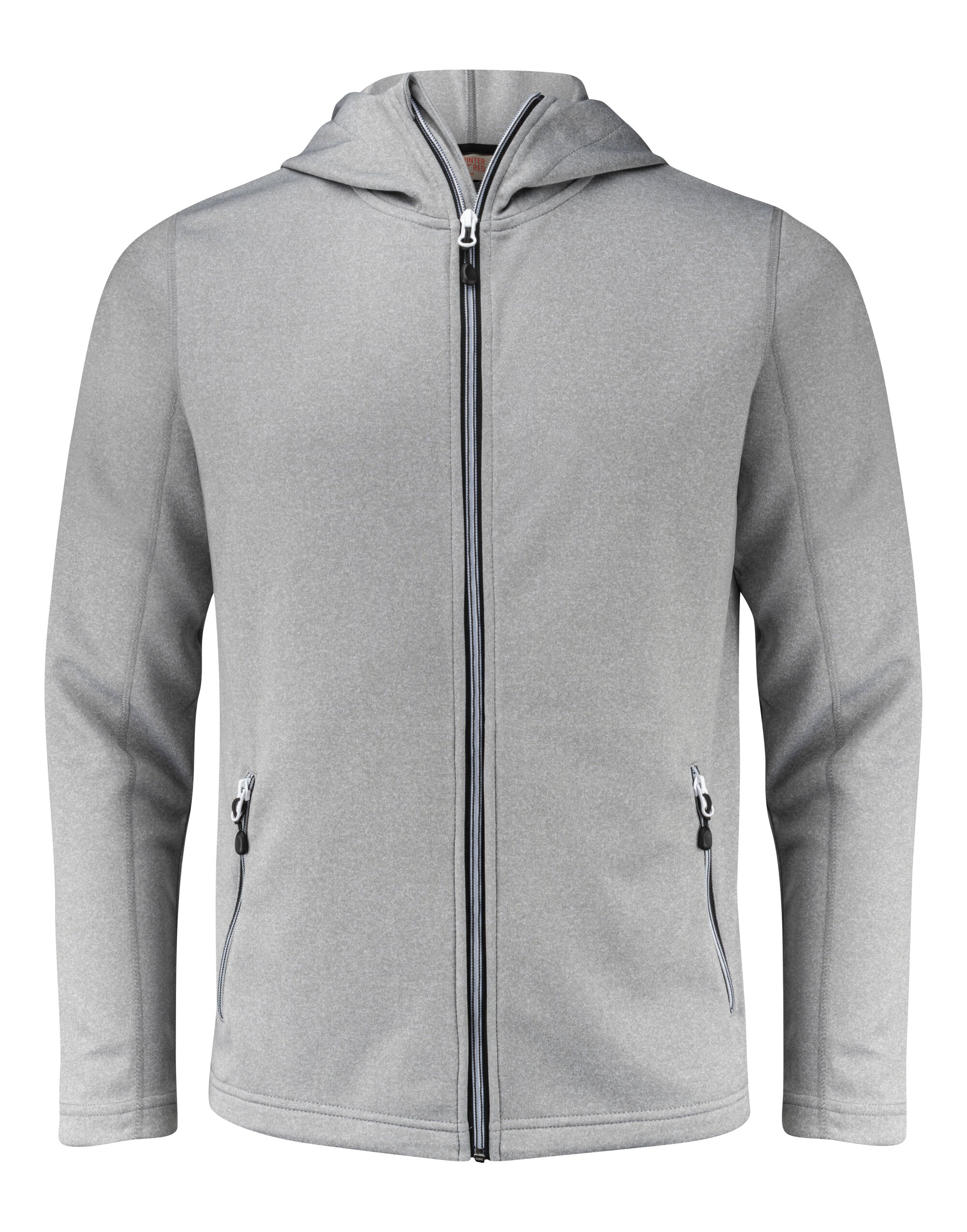 Printer Red Layback Full Zip Hoodie
