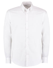 Kustom Kit Men LS Slim Oxford Twil Shirt