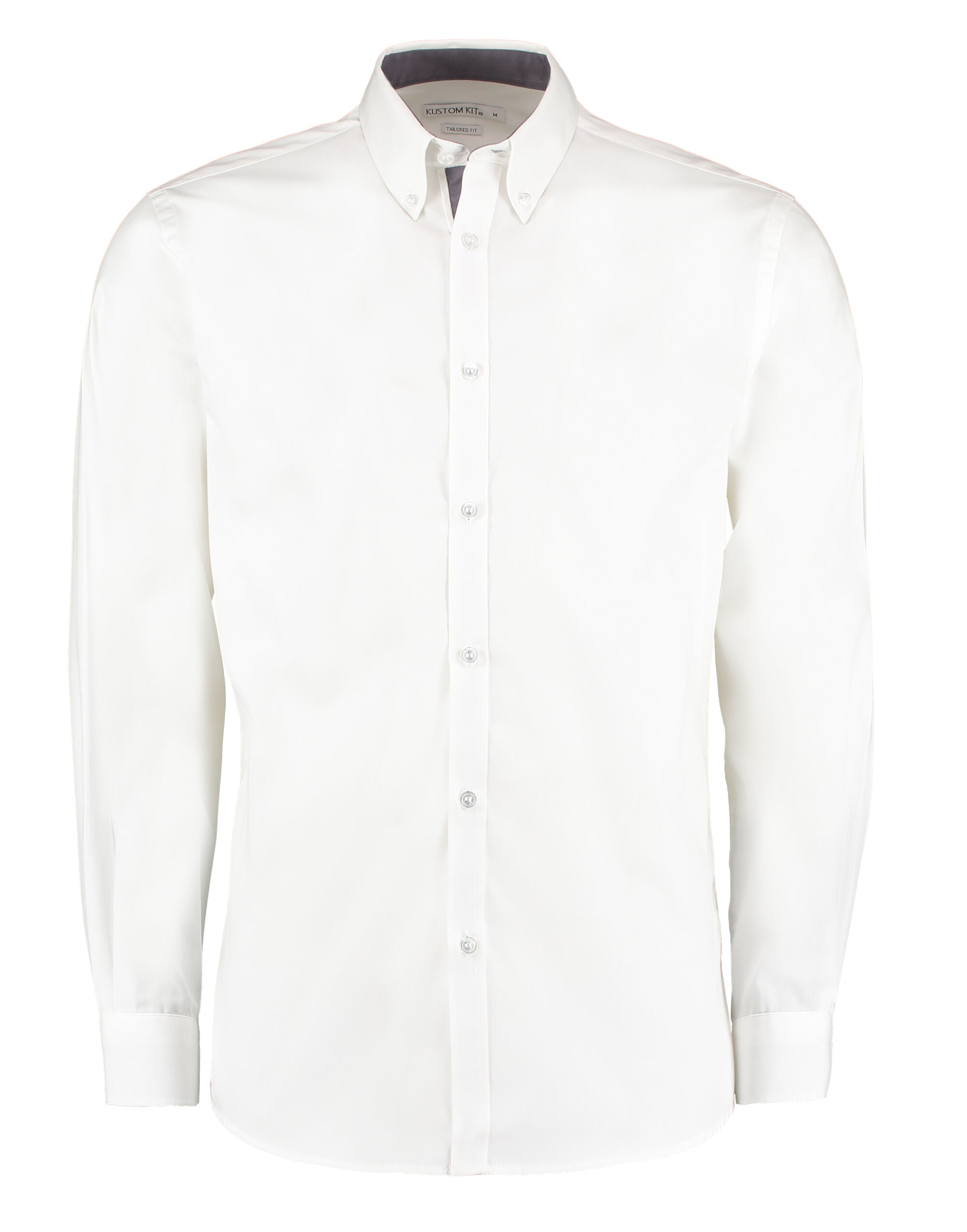 Kustom Kit Mens LS Contrast BDC Shirt