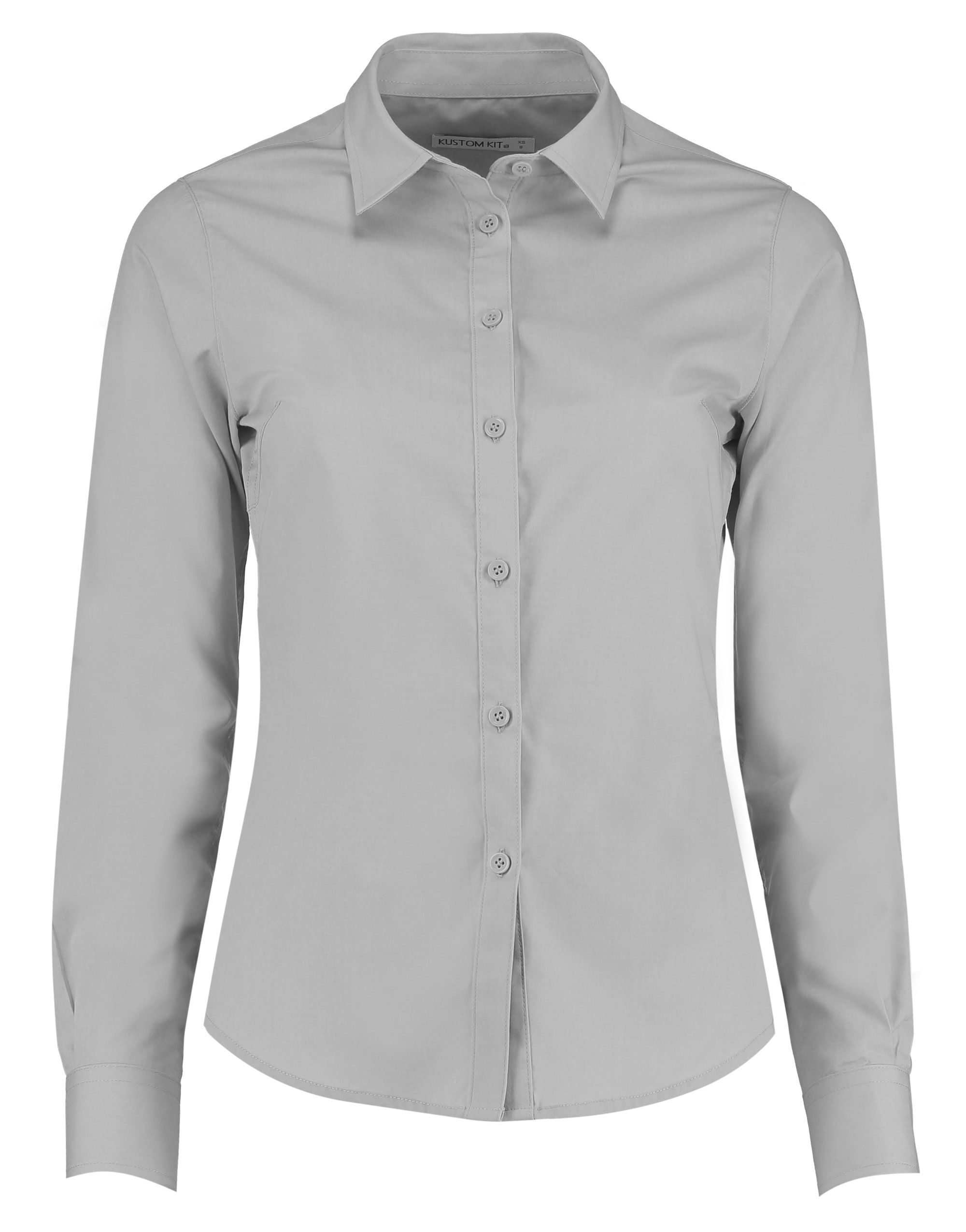 Kustom Kit Lady LS Tailored Poplin Shirt