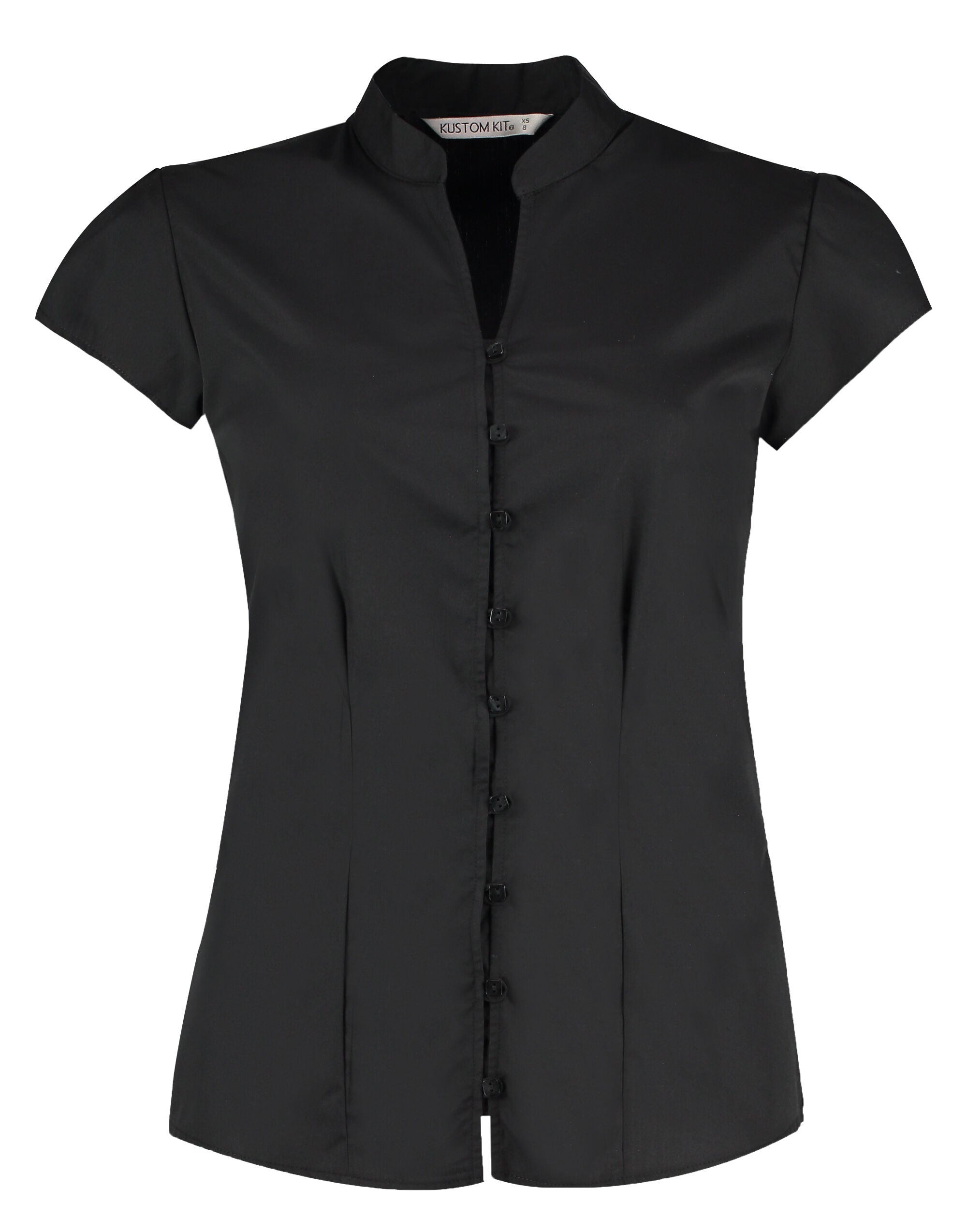 Kustom Kit Ladies Mandarin Collar Blouse