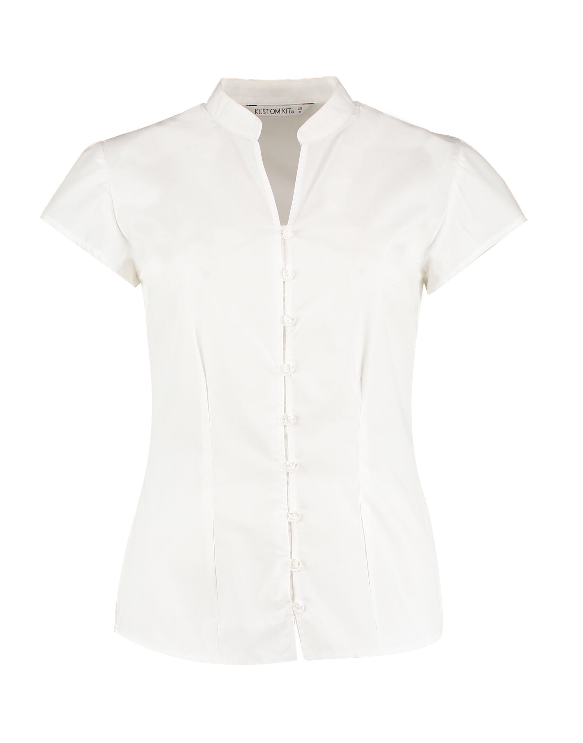 Kustom Kit Ladies Mandarin Collar Blouse